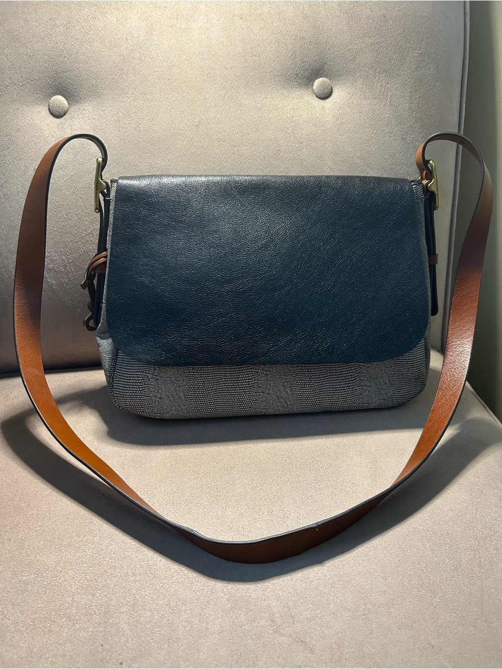 Fossil Harper Leather Flap crossbody - Picture 1 of 8